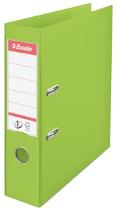 Esselte No.1 VIVIDA Lever Arch File Polypropylene A4 75mm Spine Width Green (Pack 10) 624069 DD